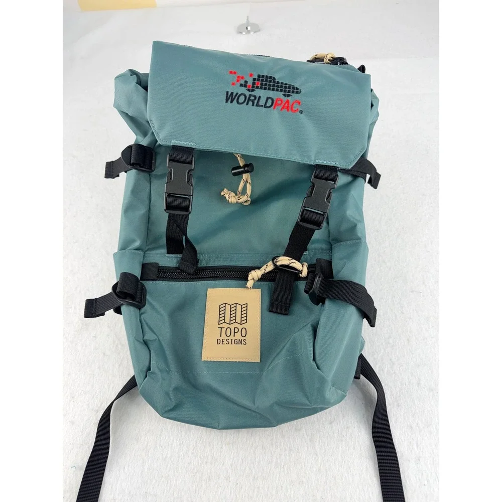 Topo Designs Worldpac Rover Pack Backpack Blue Teal Outdoor Hiking Travel